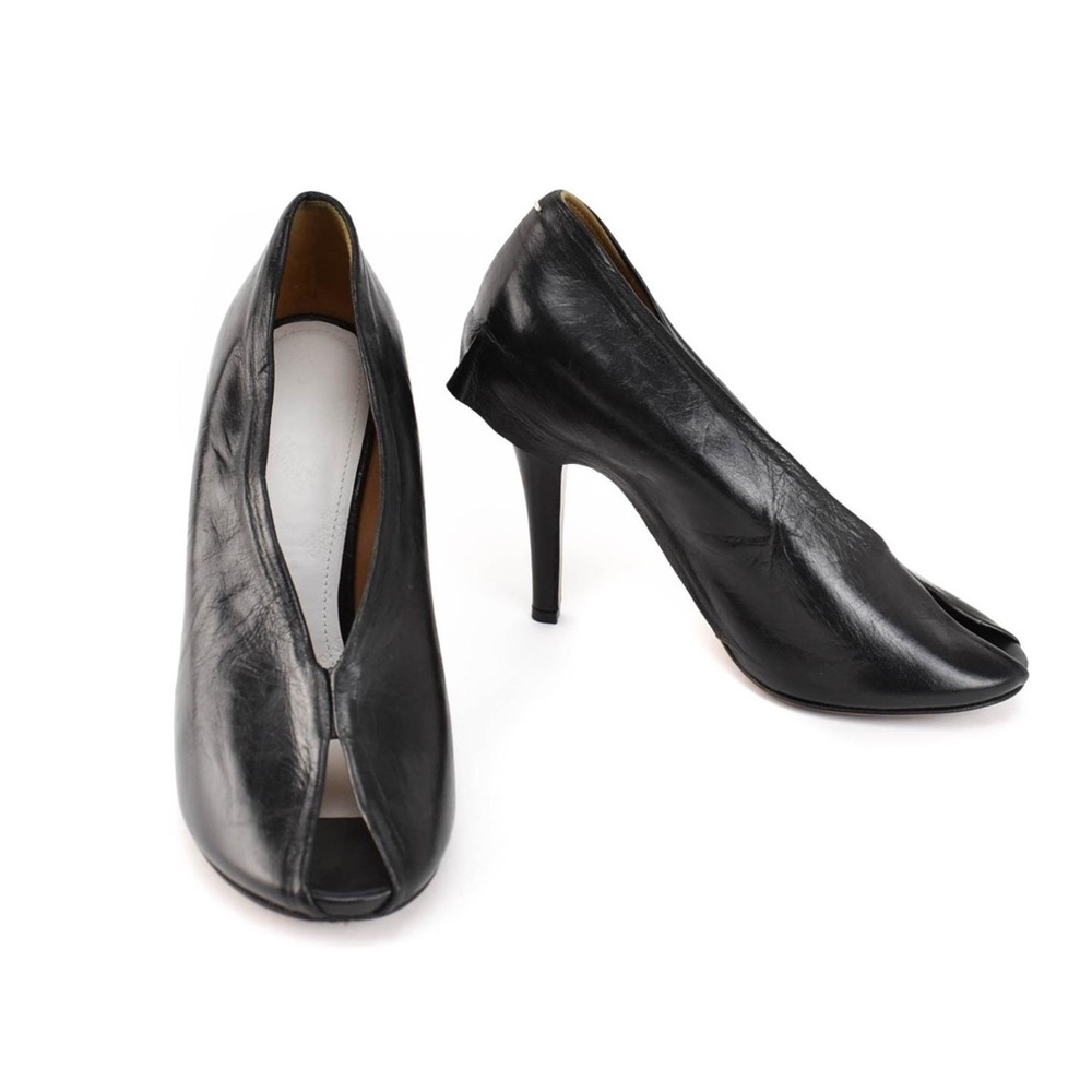Authentic Martin Margiela leather peep toe heels size 39